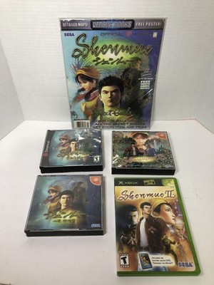 Shenmue 1 + 2 Collection USA Japanese Sega Dreamcast Xbox Versions + Guide Book