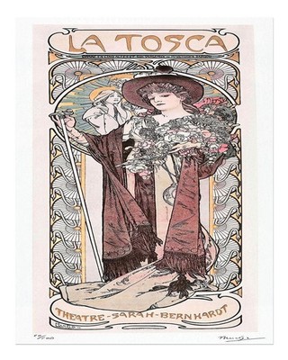 Jugendstil Poster Wandbild von Alphonse Mucha Premium Qualität
