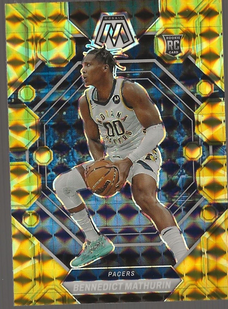 2022-23 Panini Mosaic #210 Bennedict Mathurin Reactive Yellow