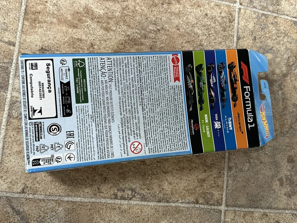 Paquete de 5 F1 Hot Wheels FIRMADO Gabriel Bortoleto Kick Sauber Haas McLaren Alpine RB Foto 4 de 4