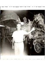 1910s Photo Peddlers Horse Wagon Early Auto Americana Silver Print Man & Cart