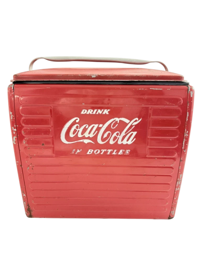 Vintage 1950s Drink Coca-Cola COKE Metal Original Cooler Complete Bottle Opener