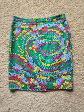 Talbots pencil skirt womens 6P colorful green floral