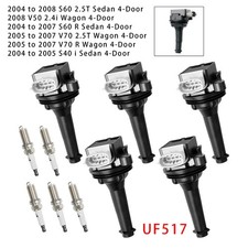 5x Ignition Coil Pack UF517+Spark Plugs Pour Volvo S60 2.5L L5 2012-2016'