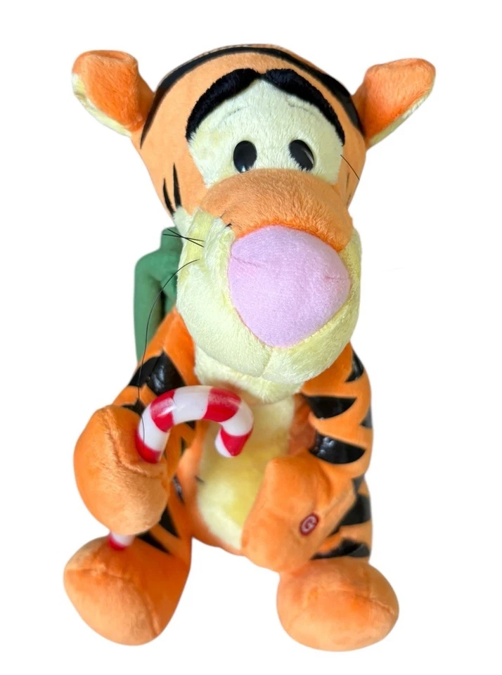 Disney Gemmy Tigger Peluche Bailando Canto Deck the Halls 12.5" Navidad Pooh Foto 2 de 4