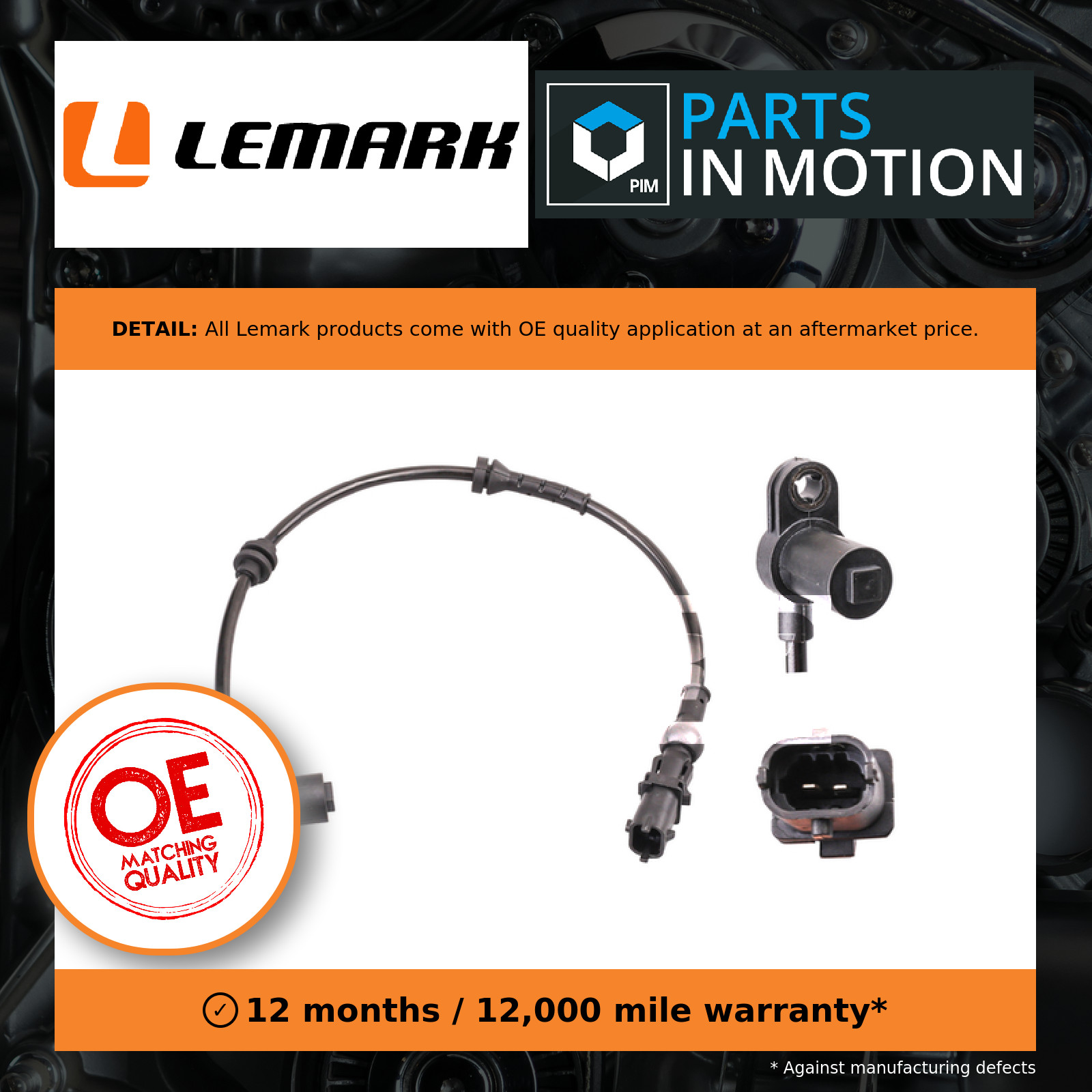 ABS Sensor fits OPEL CORSA C 1.7D Front 00 to 09 With ABS Wheel Speed Lemark New - Image 26