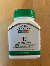 21st Century Vitamin E 400IU 180 mg Antioxidant support 110 Softgels