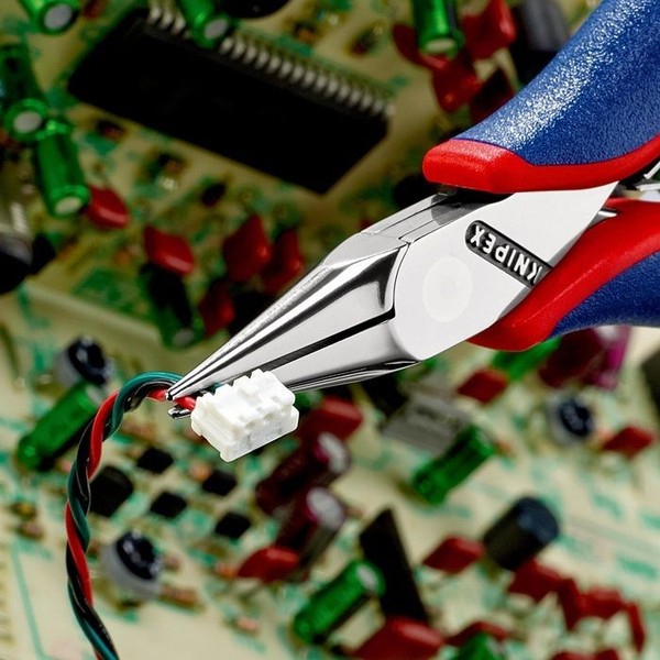 Elektronik-Greifzange Gesamt-L.115Mm Flachrunde Backen Form 2 Mehrkomp.-HüLlen-image