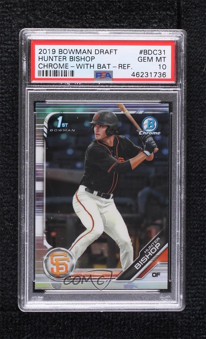 2019 Bowman Draft Chrome Refractor Hunter Bishop #BDC-31 PSA 10 GEM MT zi1