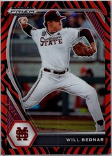 2021 Panini Prizm Draft Picks #PDP14 Will Bednar Tiger Stripes Prizm #/99 SSP