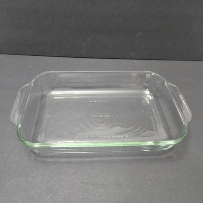 PYREX 232  11 x 7 x 1.5 Casserole Dish 2 Qt Baking Pan Clear Glass