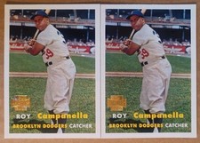 2001 TOPPS ARCHIVES #101 BROOKLYN DODGERS ROY CAMPANELLA HOF [2] 1957 MINT 06549