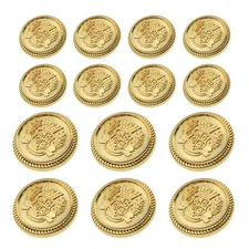 14pcs Metal Blazer Buttons Set - 18mm & 23mm Gold Buttons for Blazer, Suit, C...