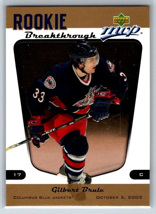 2005-06 Upper Deck MVP Rookie Breakthrough #RB4 Gilbert Brule Rookie Jackets