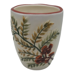 Botanica Park Designs Embossed Leaves Tree Floral Mug EUC