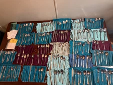 Vtg Oneida Silverplate Flatware Lot 150+ Pcs 1940s–60s Nobility w/ Tarnish Bag