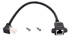 90 Degree Cat6 Ethernet Cable Left Bend Angle RJ45 Male To Female 30 cm/1 FT