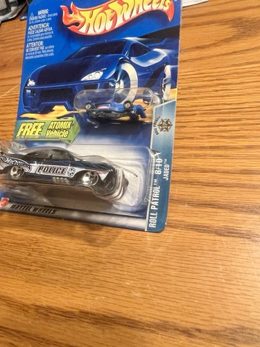 2003 Hot Wheels #175 Roll Patrol 8/10 JADED Black w/Atomix Vehicle A23 - Picture 5 of 6