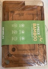 Bamboo Kitchen Cutting Boards Set of 3  Wooden, 3 Sizes Available 