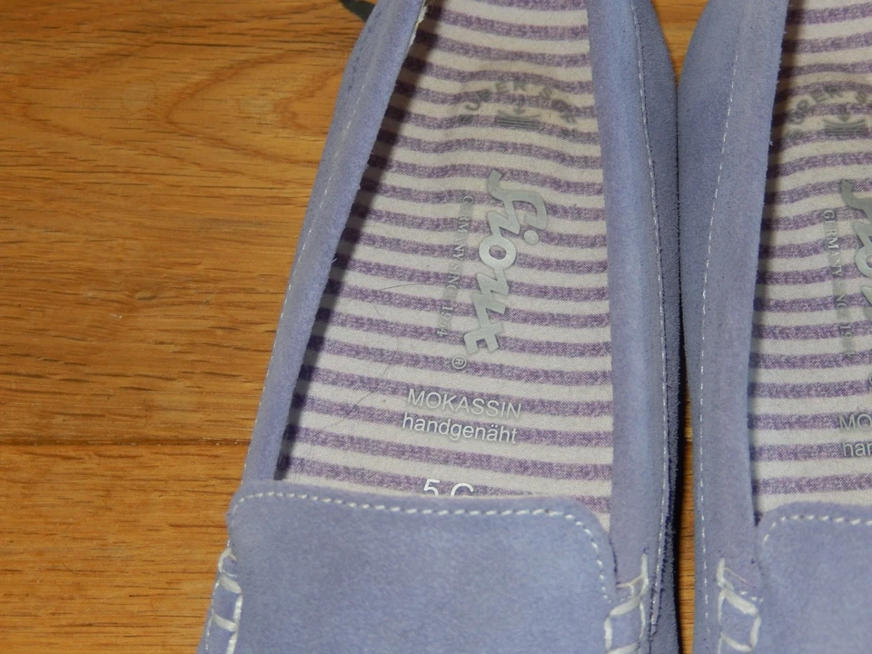 SIOUX Mokassins /Loafers Sllpper Gr. 38 /5 LILA NEU - Bild 4 von 4