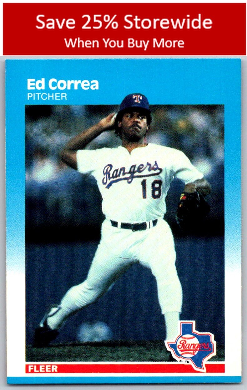 Ed Correa RC 1987 Fleer #122 Texas Rangers