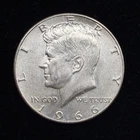 40% Silver 1966 Kennedy Half Dollar - 08-54
