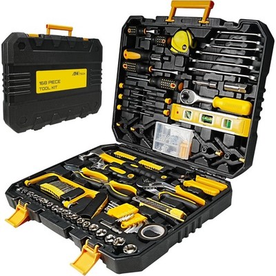 266-Piece Tool Set with Rolling Case Ratchet Screwdriver & Socket Kit for Home