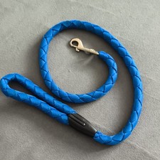 Geflochtene Seil-Hundeleine mit Karabinerhaken, Nylon, Blau, #070#