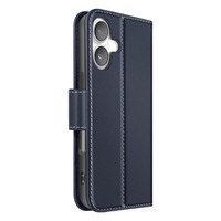 Avizar, Portemonnaie Etui Iphone 16 Premium Leder Mit Standfunktion, Nachtblau