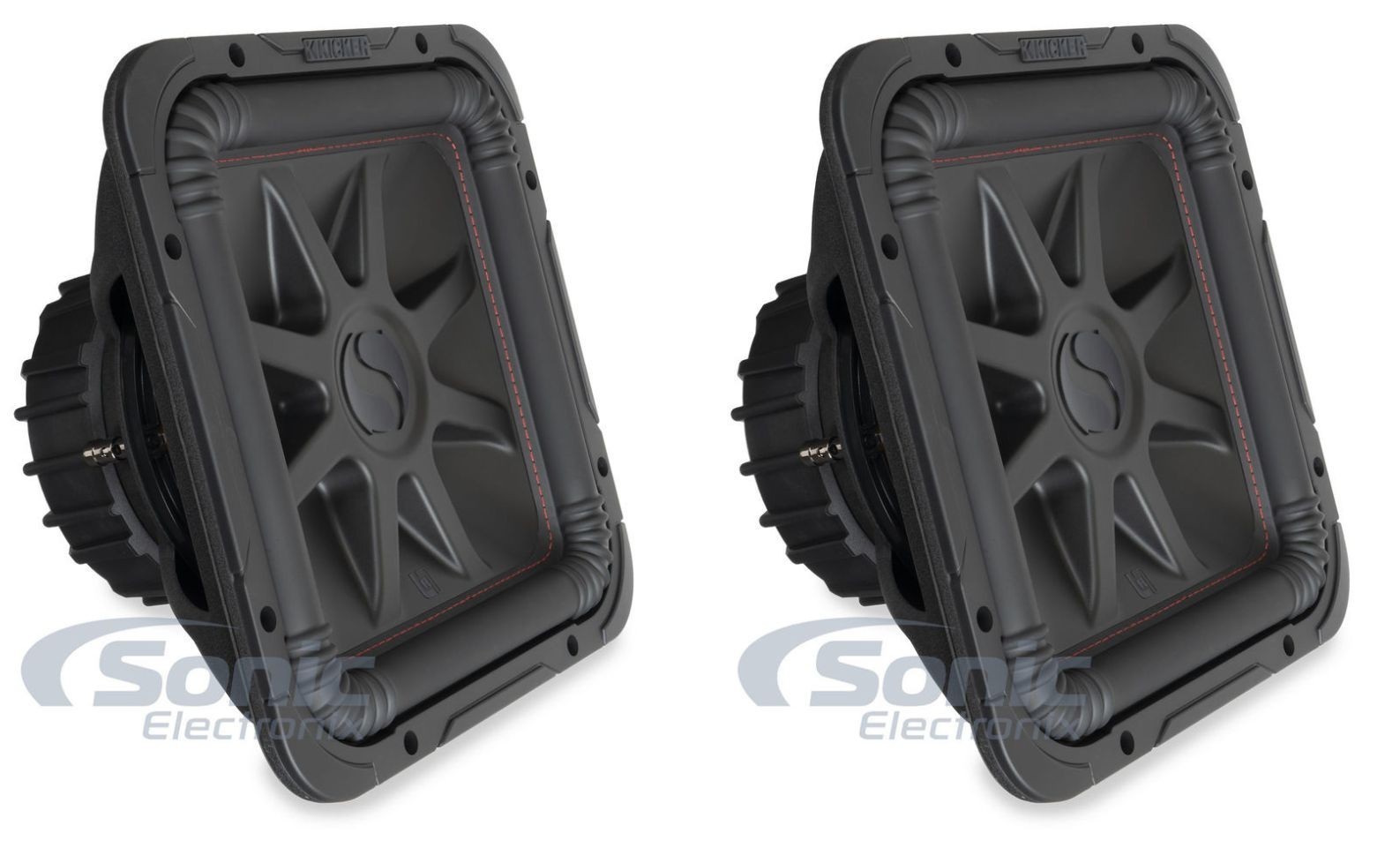 2 Двойные 4-омные квадратные автомобильные аудио сабвуферы Kicker 45L7R124 мощностью 1200 Вт серии 12 L7R 86790₽
