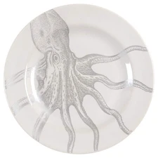 222 Fifth Coastal Life Silver  Appetizer Plate 9604261