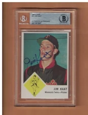 Jim Kaat AUTOGRAPHED 1963 FLEER BASEBALL CARD SIGNED MINNESOTA TWINS BECKETT AUT