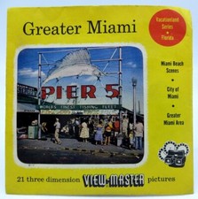 View Master 163, 165, 395, Miami, Florida, Sawyer's Vintage S3 Pkg, 3 Reel Set