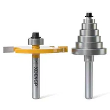 Rabbet Router Bit Set 1/4 Shank, Rabbeting Router Bits 1Pcs with 6 Bearings for