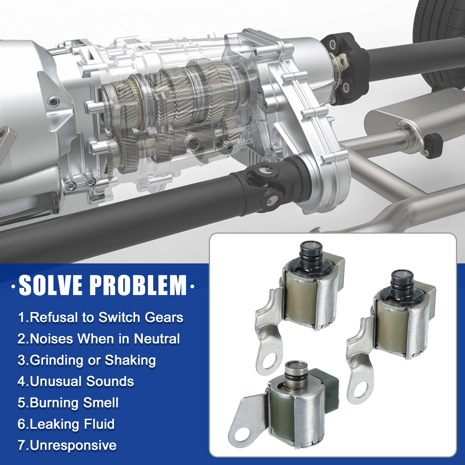 3PCS For Toyota A340E A340F Transmission Solenoid Shift Lock Up Kit TCC