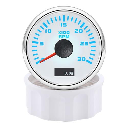 52MM Tachometer 0-3000RPM with Hourmeter Gauge for Marine Boat Car Waterproof - Picture 8 of 11