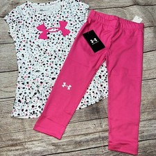 Under Armour Girls Size 4 Leopard Tunic Cropped Legging Set NEW