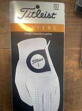 Titleist Golf Mens Players Leather Golf Glove, Color: White Size: Cadet Large
