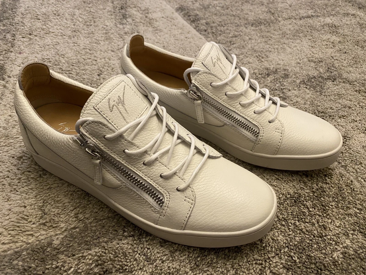 himmel uudgrundelig Museum Mens Giuseppe Zanotti Guisy Ricamo White size Zip Trainers EU45 UK11 New |  eBay