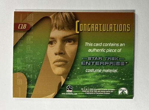 STAR TREK 40TH ANNIVERSARY C18 T'POL COSTUME CARD ENTERPRISE JOLENE BLALOCK - Foto 2 di 2