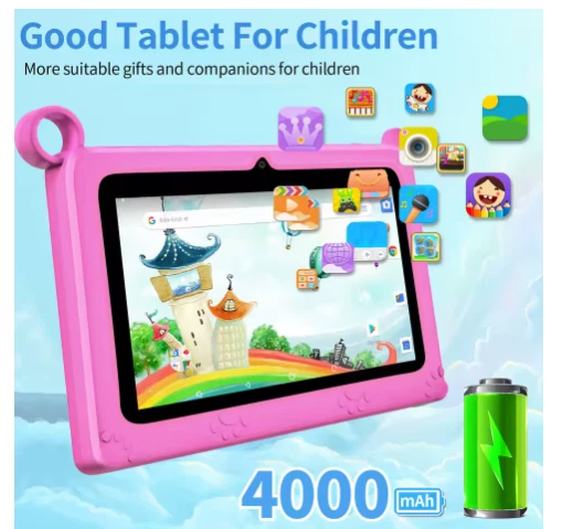 tablette pour enfants 7 pouces 4GB RAM 64GB ROM Android, contrôle parental - Photo 4/4