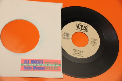 DIE INCESTI PUNK ROCK / BABY WOMAN FOR EVER ... 7'' 45 PROMO AUFKLEBER JUKEBOX