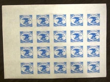 US Stamps Rare Possible Scott 5L1TC Sheet of 20 MNH