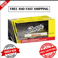 SHARPIE Mean Streak Permanent Marking Stick, Bullet Tip, White, Box of 12