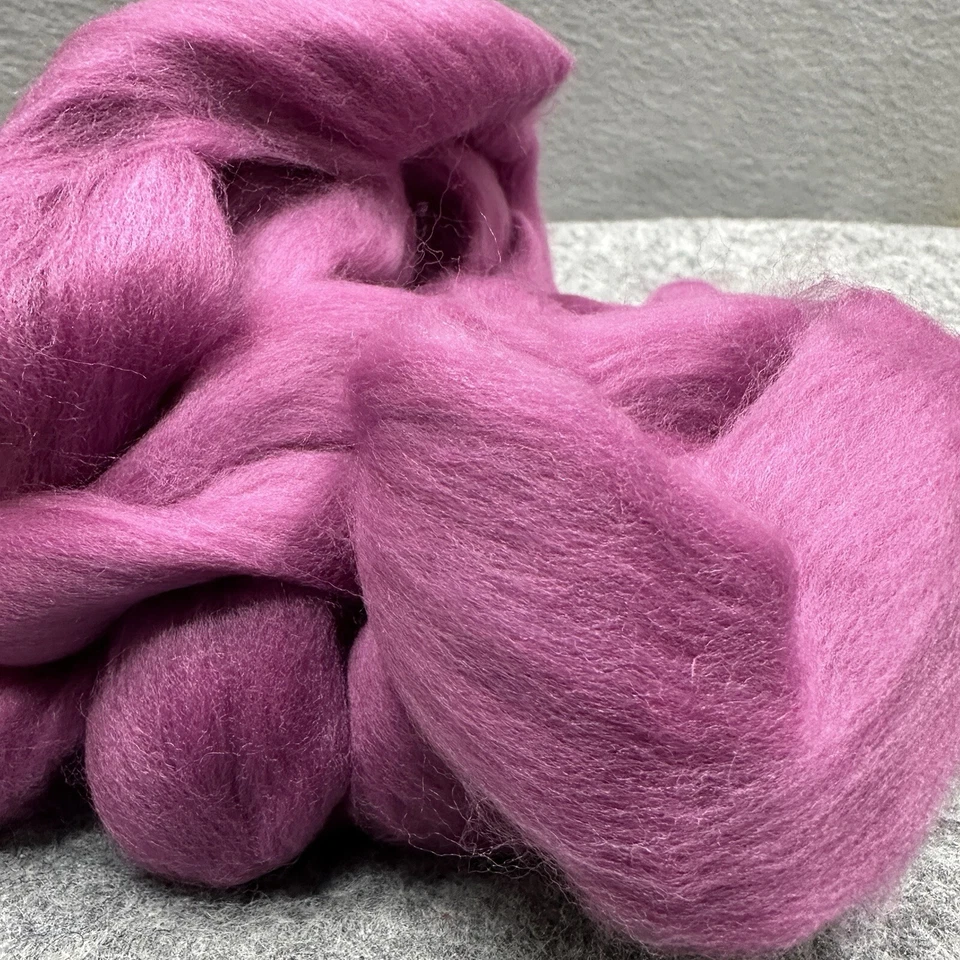 Lana Merino Fieltro Giratorio Lana Roving Fibra Baya Púrpura 120g Mohair y Más Foto 3 de 4