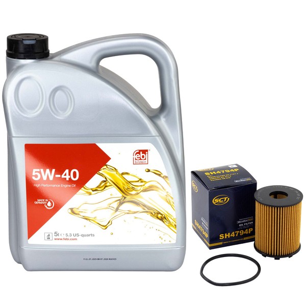 MotoröL Set 5W-40 5 Liter + ÖLfilter SH 4794 P FüR Lancia Musa Suzuki Swift III-image