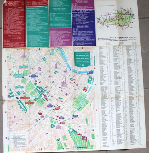35367 alter Stadtplan map WIEN Vienna Landkarte mit Straßen Verzeichnis 1963 - Bild 2 von 2