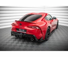 CUP Diffusor Seiten Ansätze SCHWARZ für Toyota Supra MK5 Flaps Heckansatz ABS V3