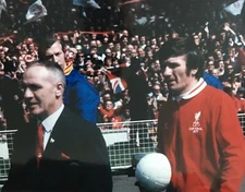 BILL SHANKLY / TOMMY SMITH - LIVERPOOL LEGENDS - SUPERB UNSIGNED PHOTOGRAPH