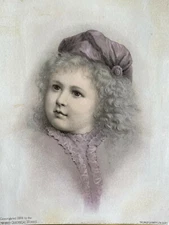 1884 Rumford Chemical Works Litho - Cute Young Girl - Major & Knapp